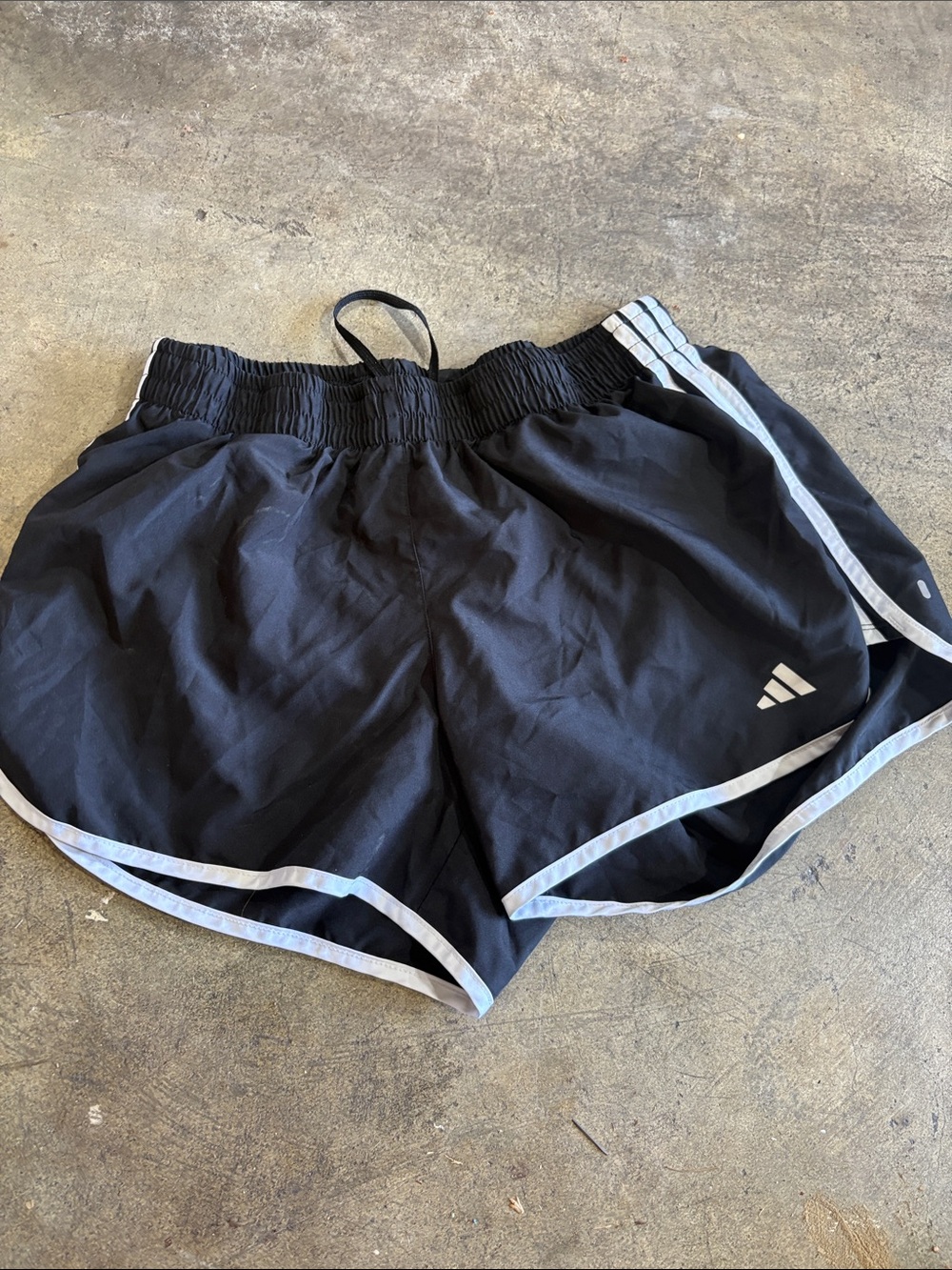 adidas Black Shorts with White Trim